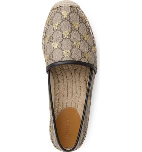 gucci logo espadrille flat.